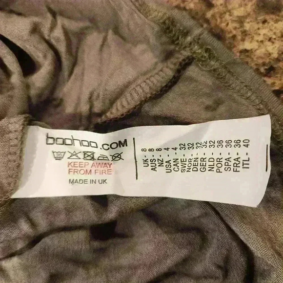 NWT Boohoo Women's Freida Basic Strappy Cami Bodycon Dress - KHAKI - Picture 11 of 12